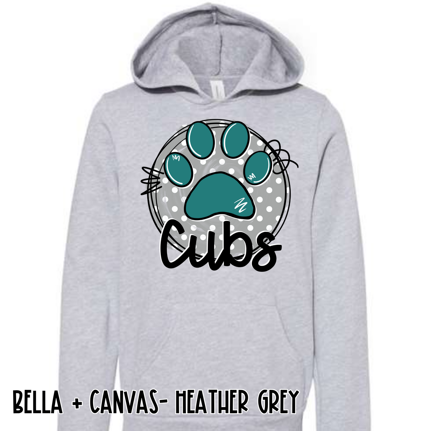 Polka Dot Cubs- Grey Sweatshirt