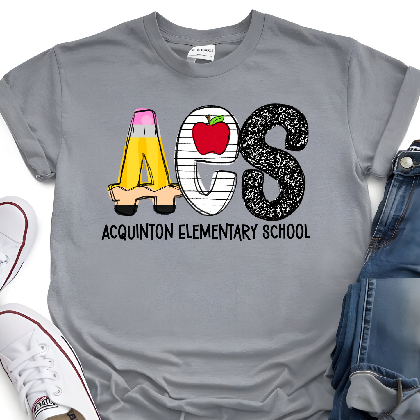 School House Alpha- AES- Grey Short Sleeve