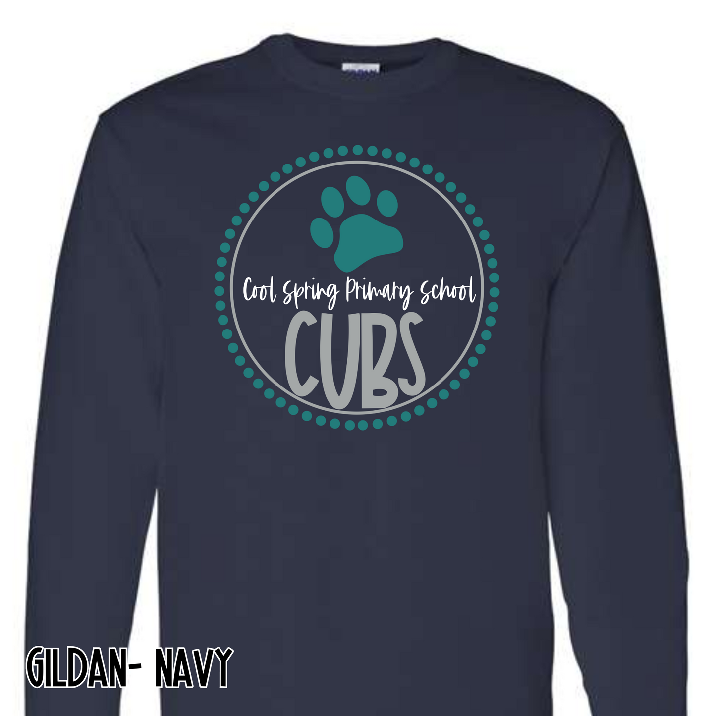 Cubs Circle- Navy Long Sleeve