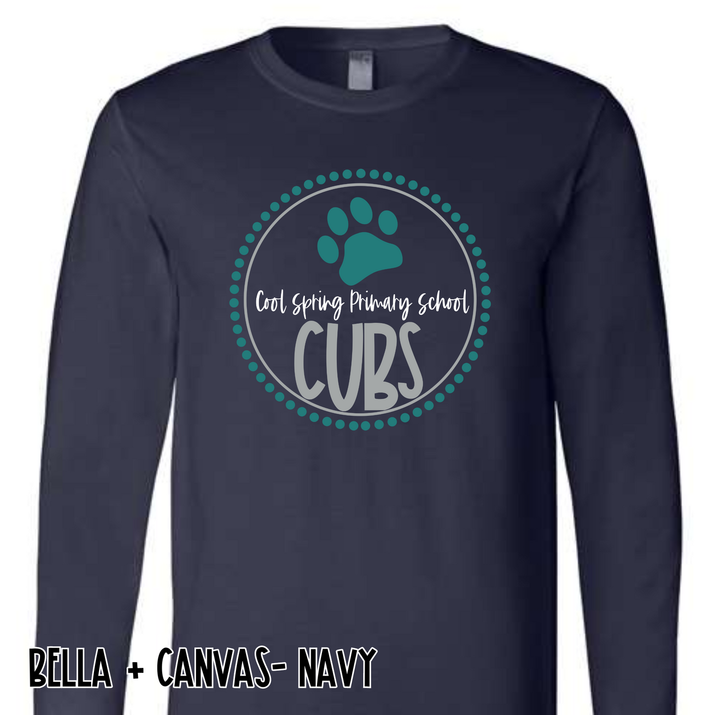 Cubs Circle- Navy Long Sleeve
