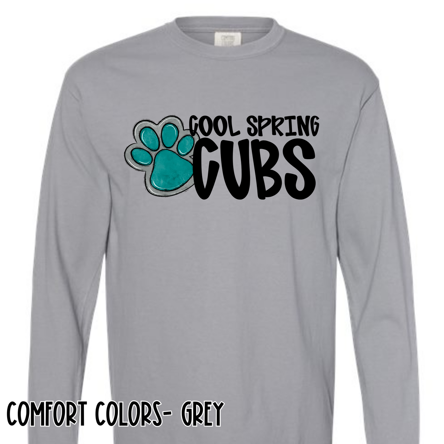 Mascot Cubs- Grey Long Sleeve