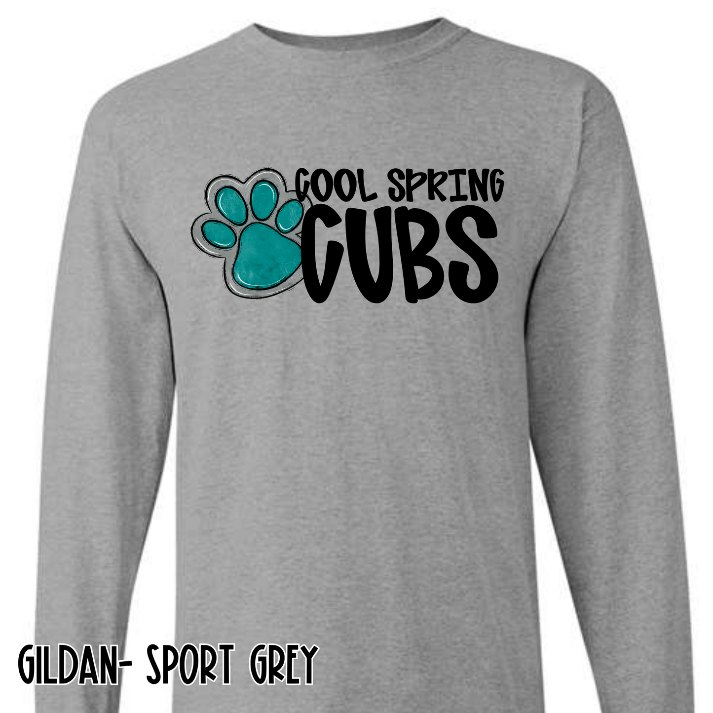 Mascot Cubs- Grey Long Sleeve