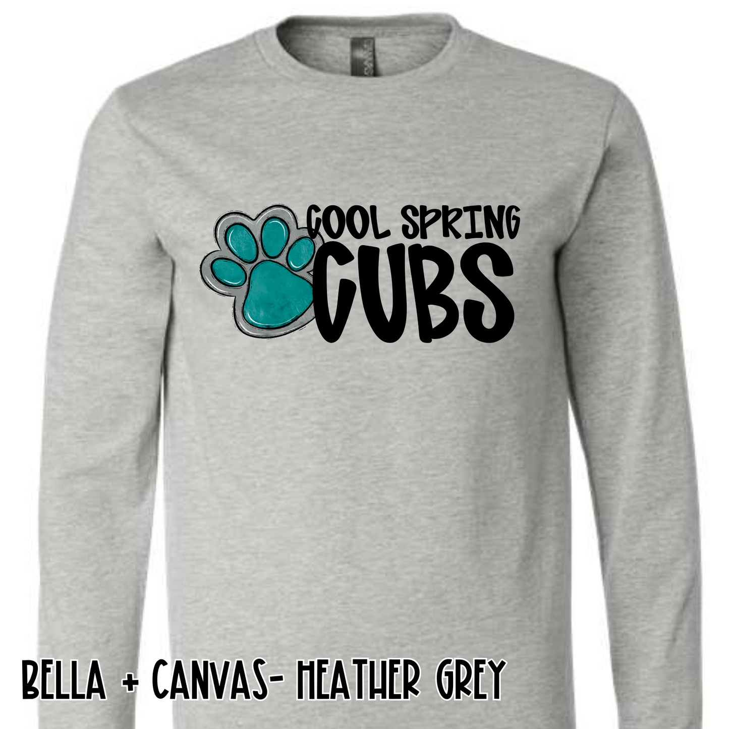 Mascot Cubs- Grey Long Sleeve
