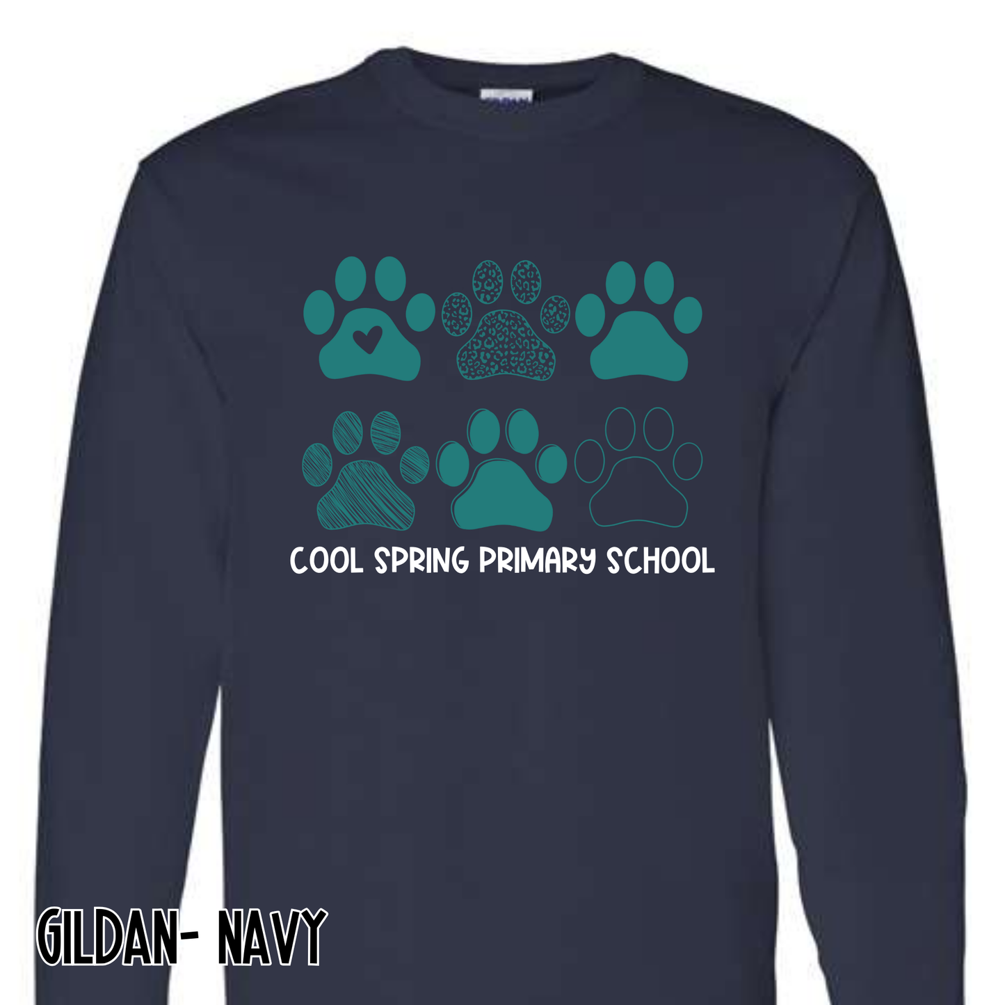 Repeat Paw- CSPS- Navy Long Sleeve