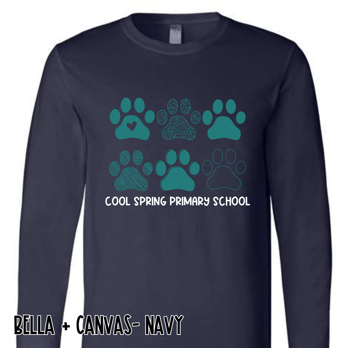Repeat Paw- CSPS- Navy Long Sleeve
