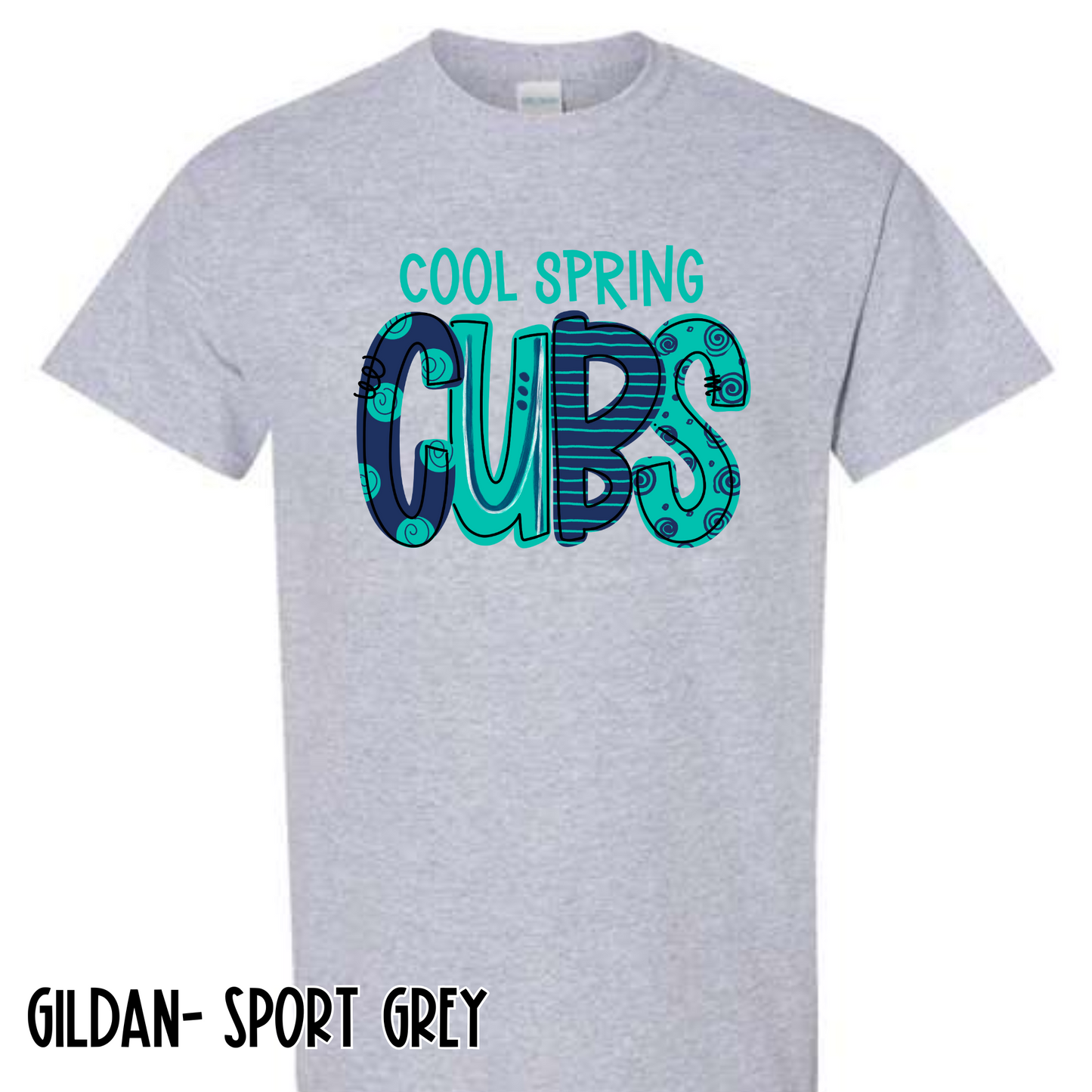 Fun Color Cubs- Grey Short Sleeve