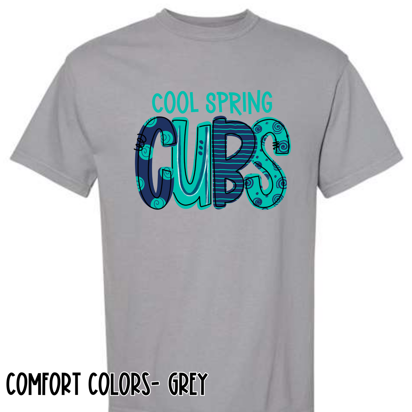 Fun Color Cubs- Grey Short Sleeve