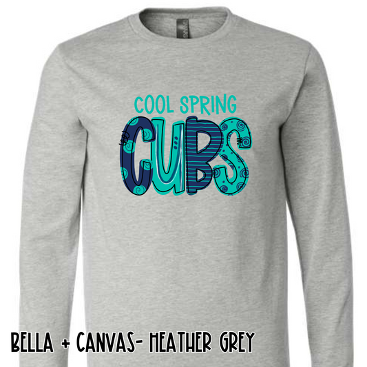 Fun Color Cubs - Grey Long Sleeve