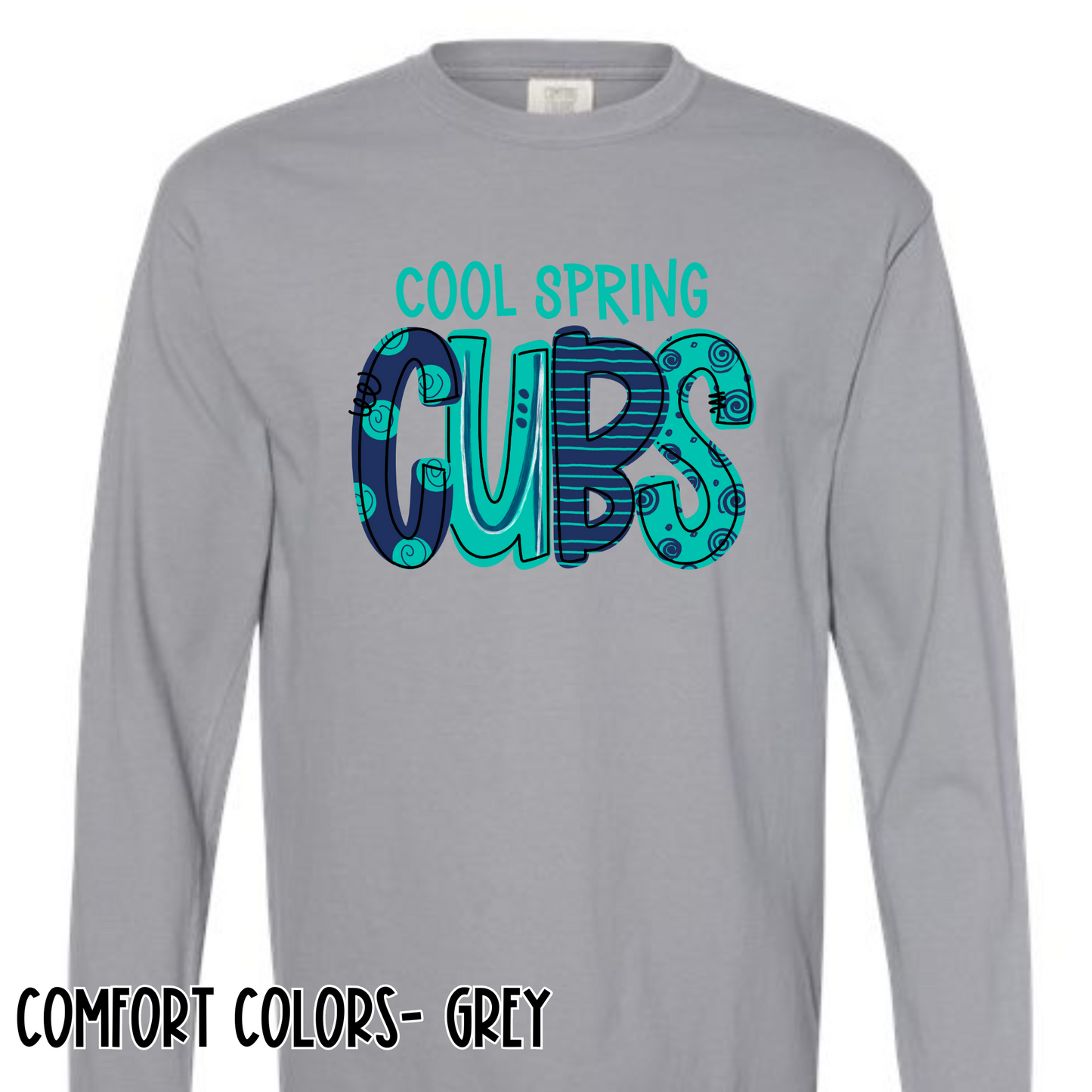 Fun Color Cubs - Grey Long Sleeve