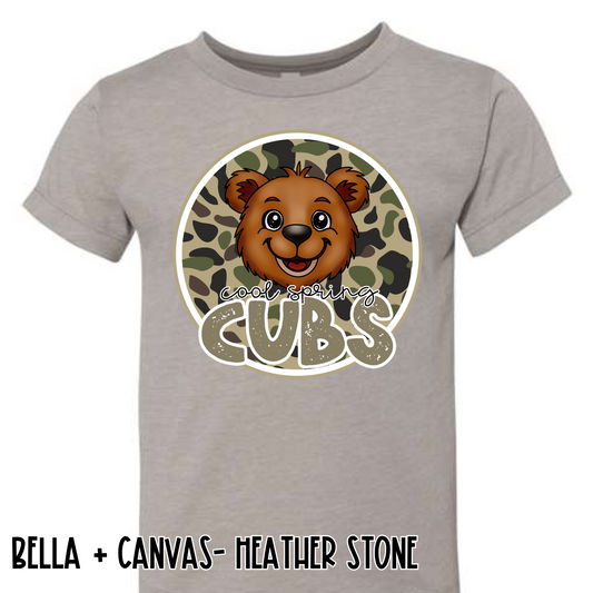 Camo Cubs- Heather Stone Short Sleeve
