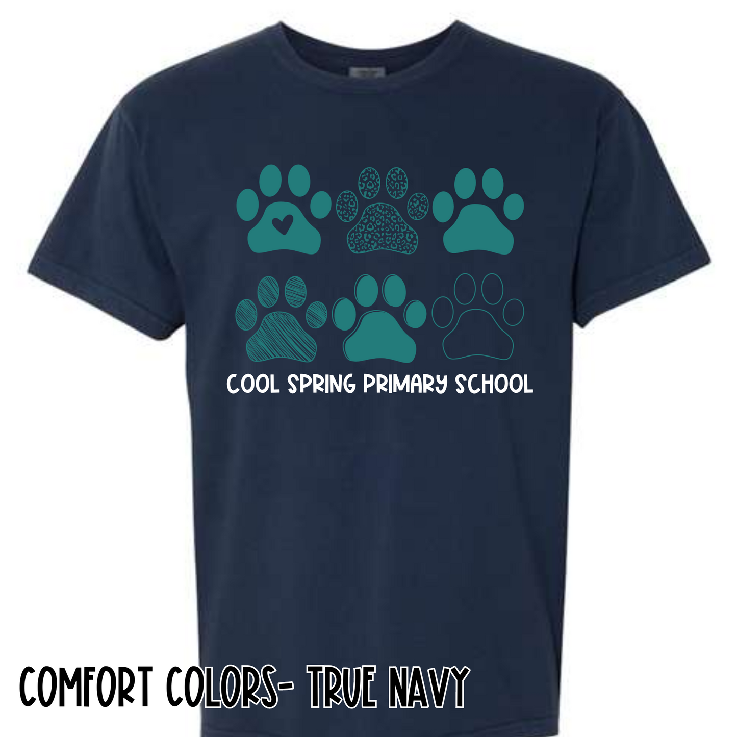 Repeat Paw CSPS- Navy Short Sleeve