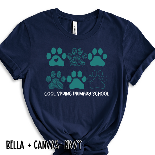 Repeat Paw CSPS- Navy Short Sleeve